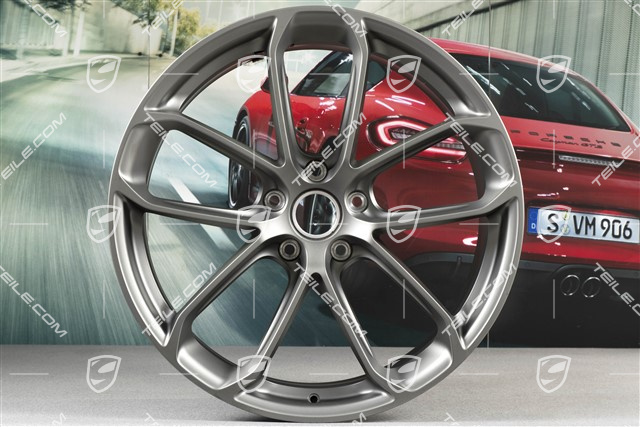 22" felgi GT, komplet, 10J x 22 ET48 + 11,5J x 22 ET52, Platinum satynowy półmat