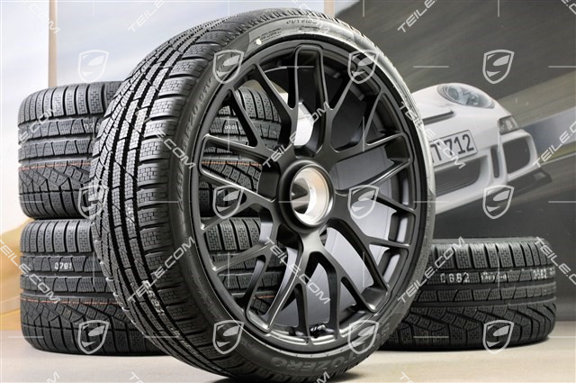 GT3 20" winter wheels  "Turbo S" central locking, 9J x 20 ET51 + 11J x 20 ET59 + Pirelli winter tyres 245/35 R20+295/30 R20, TPMS, black satin-matt