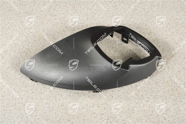 Spiegel, Blende unten, Manuell anklappbar, Schwarz, L