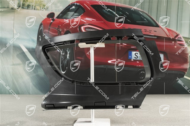 GT2RS, Bracket / Frame Support, Rear Bumper, Black matte, L