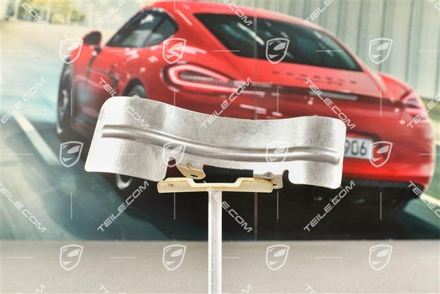 Heat protection for engine lower suspension mounting bracket, V8