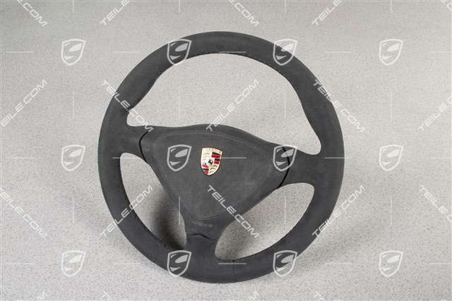 3-spoke steering wheel with airbag, Alcantara black