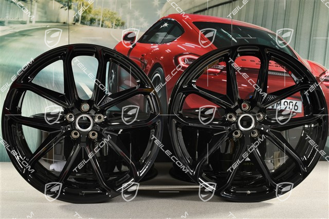21-inch GT Design, alloy wheels set, 9,5J x 21 ET27 + 10J x 21 ET19, black high gloss