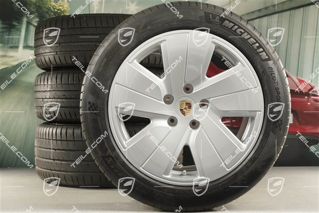 19" Taycan S summer wheel set, rims 8J x 19 ET50 + 10J x 19 ET47 + Michelin summer tyres 225/55 R19 + 275/45 R19