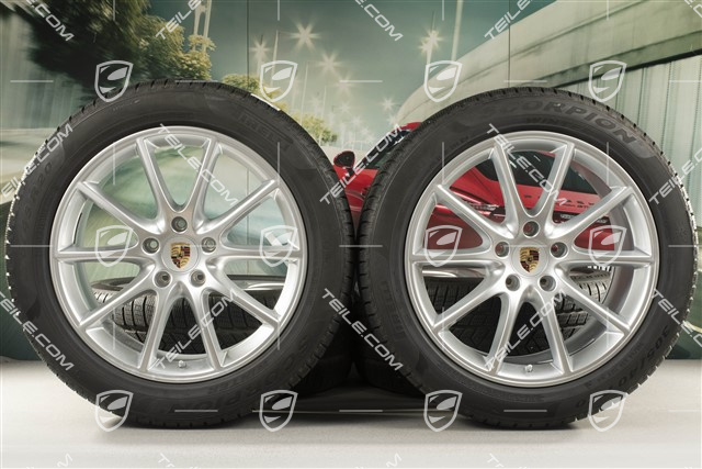 20-inch Cayenne Design winter wheel set, rims 9J x 20 ET50 + 10,5J x 20 ET64 + Pirelli winter tyres 275/45 R20 + 305/40 R20, with TPMS