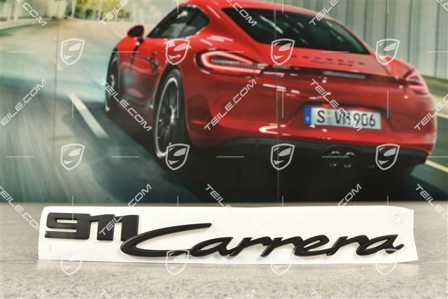 Badge / Emblem 911 Carrera, Black matte