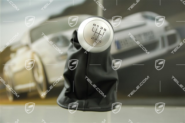 Gear shift knob, ALU-Look, black leather