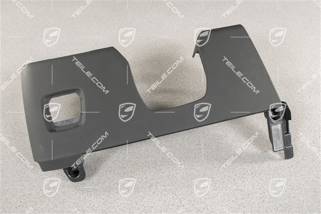 Dashboard trim lower part, Leather, Black