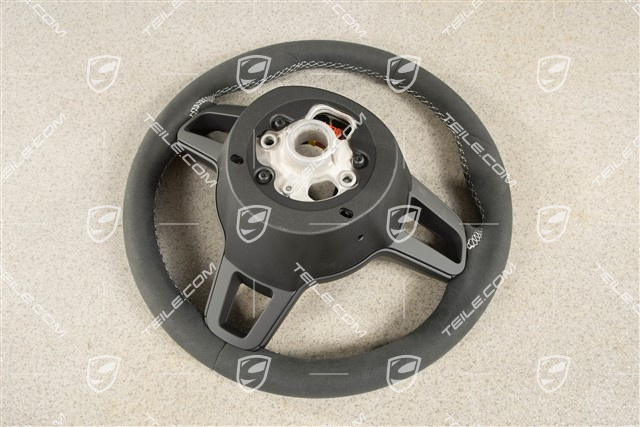 Sports Steering wheel GT, Alcantara, black/silver