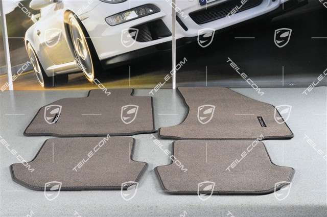 Fußmatten-Set, 4-teilig (997), für 911 Cabrio und Targa Modelle mit BOSE Sound-System, cocoa (braun)