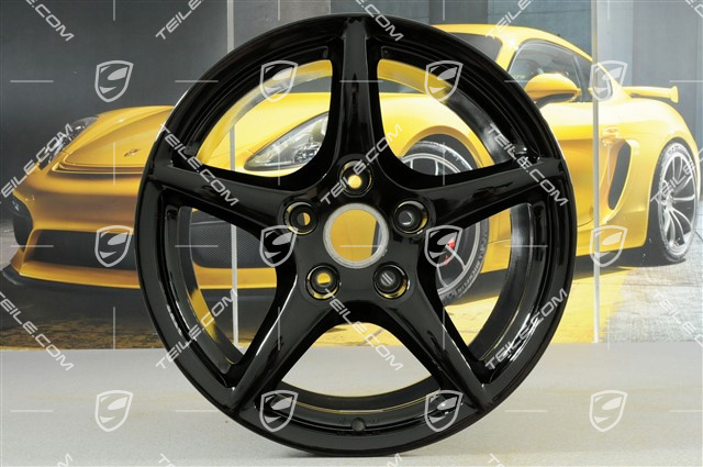 18-inch Carrera III wheel, 11J x 18 ET51, BBS, black high gloss
