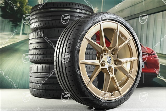20+21" Carrera S summer wheel set, rims 8.5J x 20 ET50 + 11.5J x 21 ET79 + NEW Goodyear summer tyres 245/35 R20 + 315/30 R21