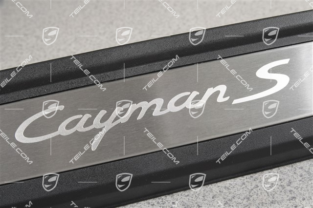 Blenden/Einstiegleisten, ohne Beleuchtung, Edelstahl, "Cayman S", Satz, L+R