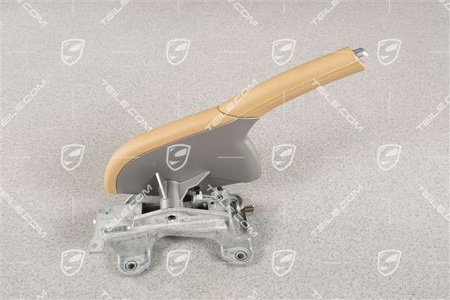 Handbremshebel, komplett, Leder, Sandbeige