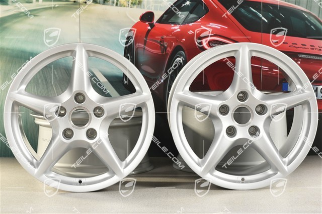 18" Komplet felg Carrera III, 8J x 18 ET57 + 11J x 18 ET51, C4 / C4S