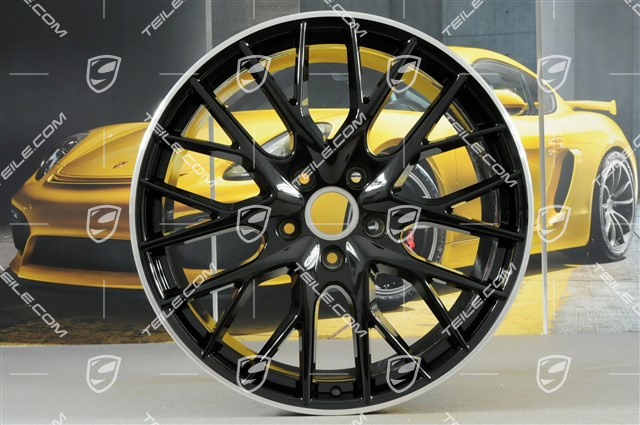 21" Felga Panamera Sport Design, 10,5J x 21 ET71, do kół zimowych, ramiona felgi czarne (wysoki połysk)