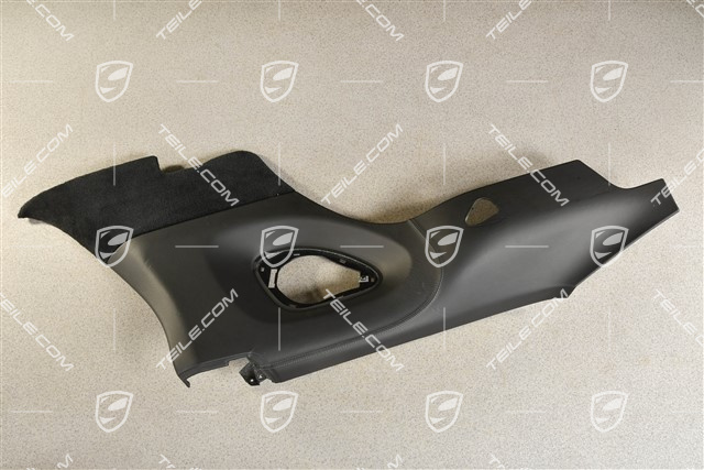 Seitenwandverkleidung, Leder, schwarz/grau, coupe, L