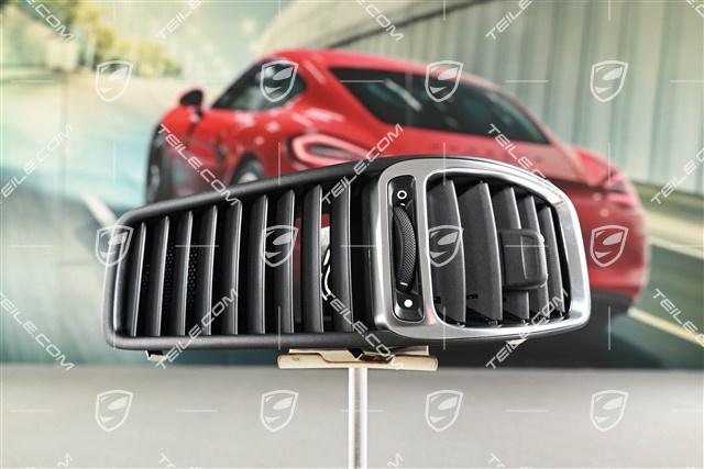 Dashboard side vent / grille, black, L=R
