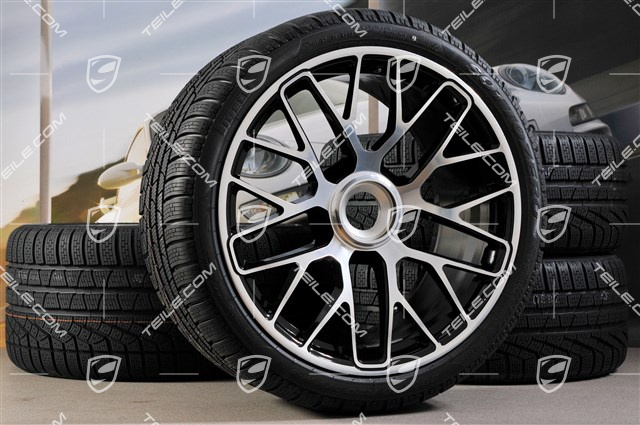 20" Turbo S central locking winter wheel set for Turbo S, wheels 8,5J x 20 ET51 + 11J x 20 ET59 + Pirelli Sottozero II winter wheels 245/35 R20+295/30 R20, TPMS