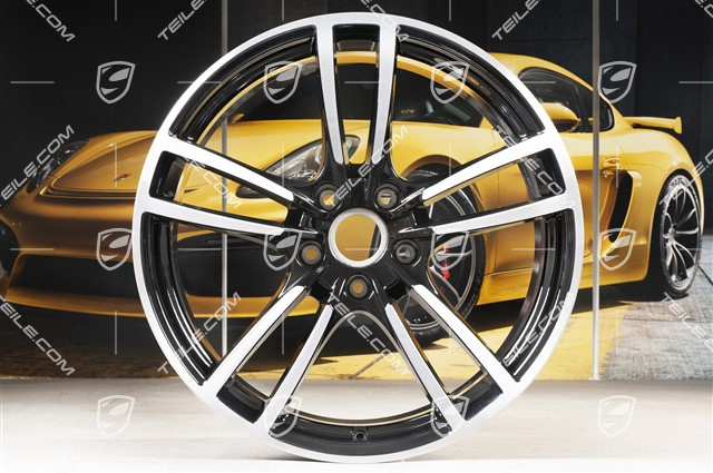 21" Felge Cayenne Turbo, 9,5J x 21 ET46, schwarz hochglanz