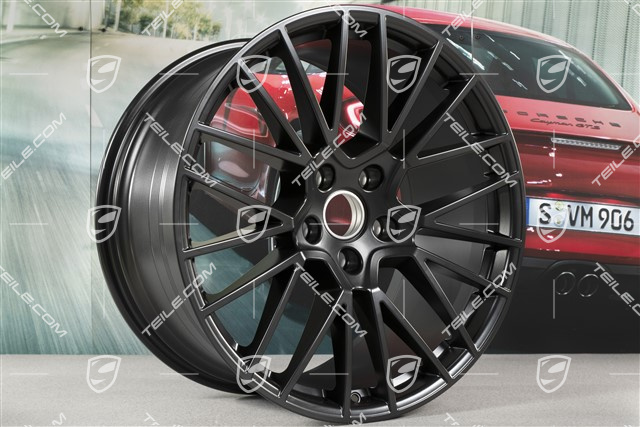 21" Felgensatz Cayenne RS Spyder, 11J x 21 ET49 + 9,5J x 21 ET46, für den Cayenne Coupé, schwarz seidenmatt