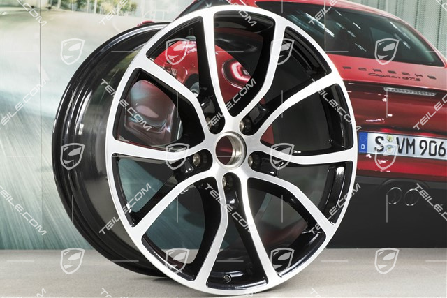 21-inch wheel rim, Cayenne Exclusive Design, 11J x 21 ET49, Jet Black Metallic