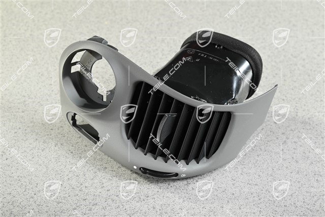 Dashboard side vent / defroster trim / cover, Graphite grey, R