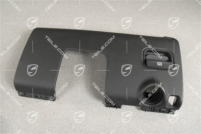 Dashboard trim lower part, Leather, Black