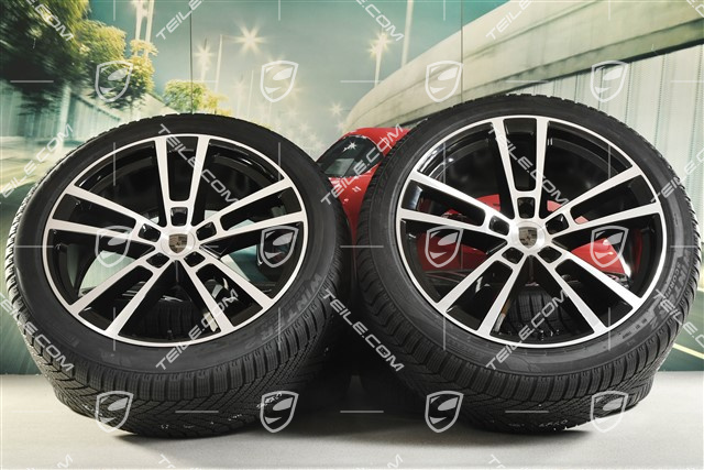 22-inch winter wheel set Sport Design, wheel rims 10J x 22 ET48 +11,5J x 22 ET52 + NEW Pirelli winter tyres 285/40 R22 + 315/35 R22, black high gloss