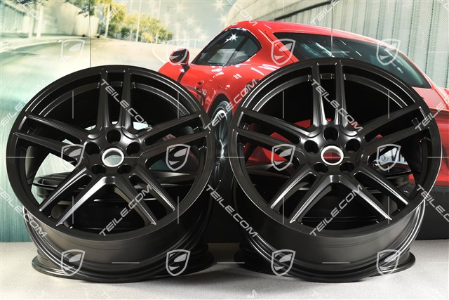 20-inch alloy wheel "Macan Turbo", 9J x 20 ET 26 + 10J x 20 ET19, BORBET, black satin mat