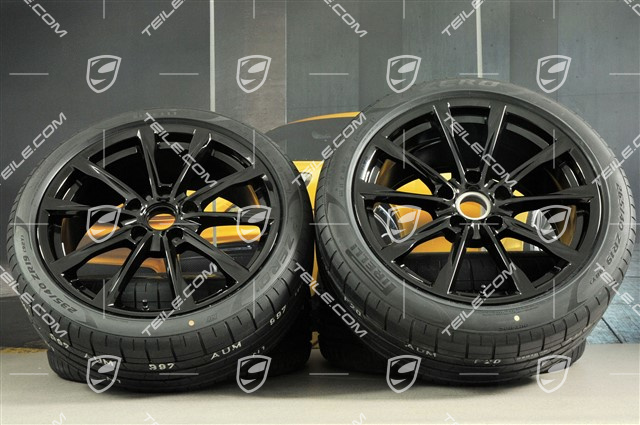 19-inch Boxster S summer wheel set, rims 8J x 19 ET57 + 10J x 19 ET45 + NEW Pirelli P Zero summer tyres 235/40 R19 + 265/40 R19