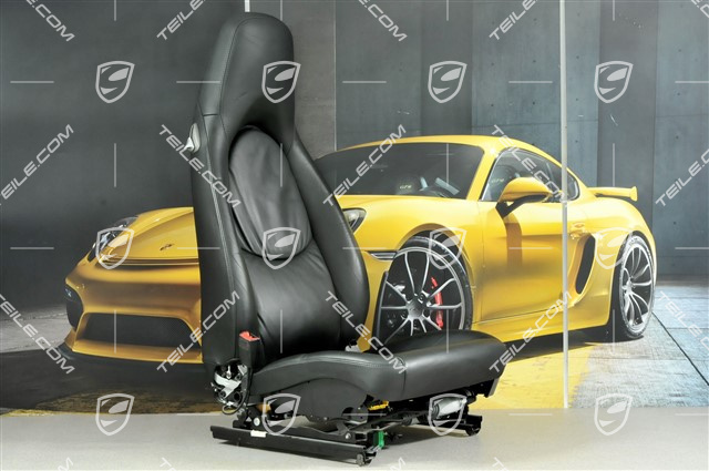Sitz, el einstellbar, Lordosenstuetze, Leder, Schwarz, ohne Airbag, L