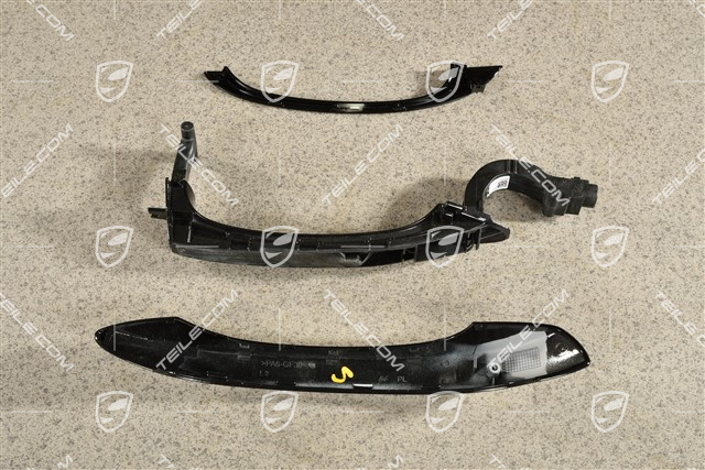 Türgriff, Keyless, Aluminium Paket Schwarz, R