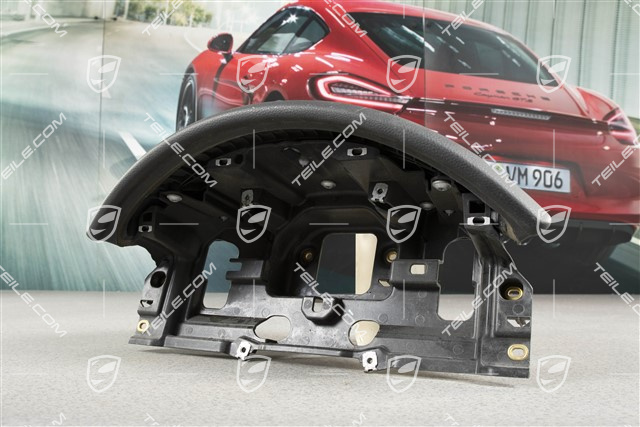 Dashboard trim / Instrument cluster cover, Leatherette, Black