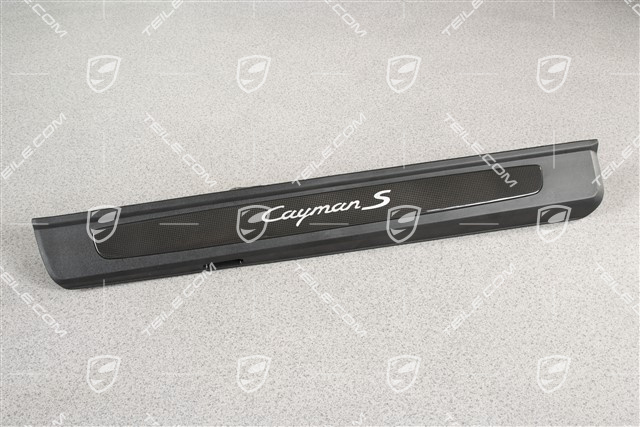 Einstiegleiste, Carbon, mit Schriftzug "Cayman S", R