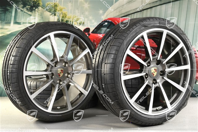 20-inch summer wheel set Carrera Classic, rims 8J x 20 ET57 + 9,5J x 20 ET45 + NEW Pirelli PZero summer tyres 235/35 ZR20 + 265/35ZR20, without TPMS