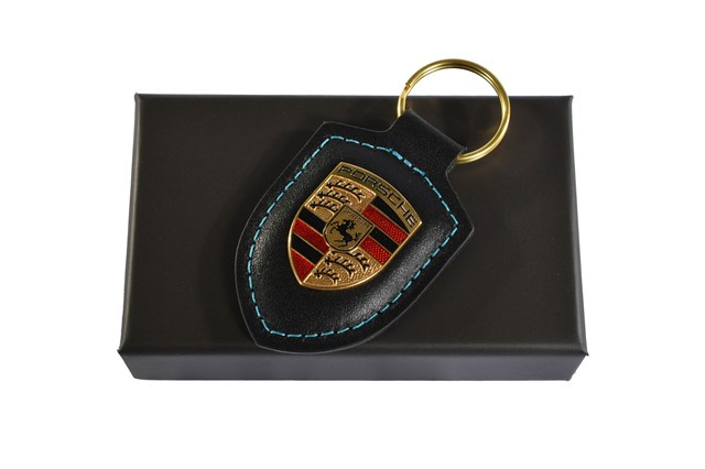 Brelok z herbem Porsche i chipem RFID / czarny