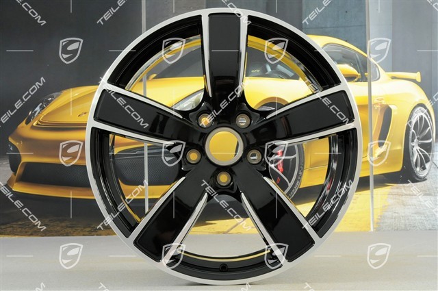 20-inch wheel rim set Carrera Sport, 8,5J x 20 ET57 + 10,5J x 20 ET51, Jet Black Metallic