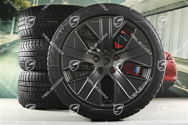 20" koła zimowe Turbo Aero, komplet, felgi 9J x 20 ET54 + 11J x 20 ET60 + opony zimowe Pirelli 245/45 R20 + 285/40 R20, Turbonite