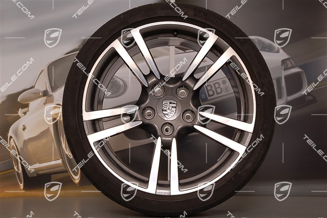 19-inch Turbo II summer wheel set, wheels 8Jx19 ET57+11J x 19 ET 51 + summer tyres 235/35 ZR 19+305/30 ZR 19, without TPMS