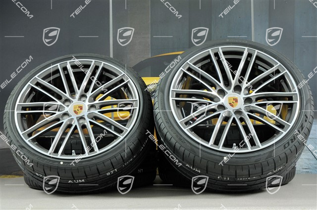 20-inch Turbo IV wheels set, rims 8,5J x 20 ET57 + 10,5J x 20 ET47 + Pirelli summer tires 235/35 ZR20 + 265/35 ZR20, with TPMS