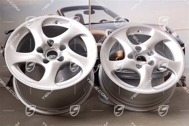 18" Felgensatz Turbo II, Hohlspeichen, 8J x 18 ET50 + 11J x 18 ET45 18" Felgensatz Turbo II, Hohlspeichen, 8J x 18 ET50 + 11J x 18 ET45