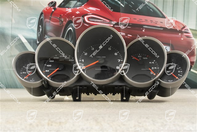 Instrument cluster, 6-speed transmission, black face gauges
