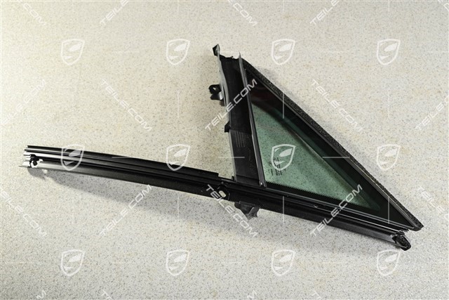 Quarter window, front left door, front, tinted heat protection glass, Privacy