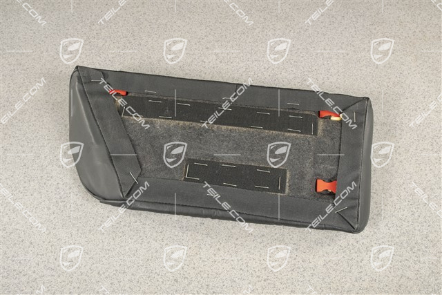 Lordosenstütze / Mittelteil, Raffleder, Schwarz, Cabrio, R