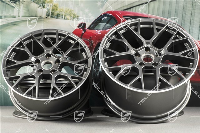 20+21-inch RS Spyder rims set, 8,5J x20 ET50 + 11,5J x 21 ET79, Platinum satin matt