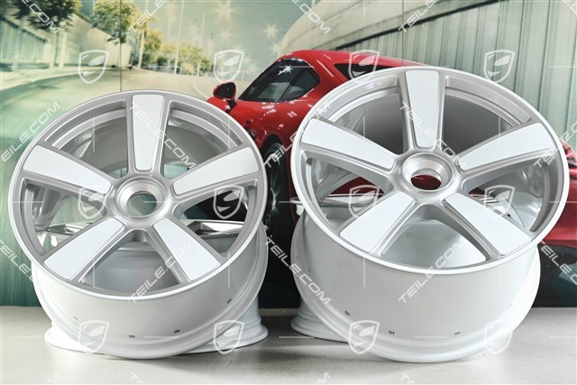 20+21" Sport Classic wheel rim set, 9,5J x 20 ET44 + 12J x 21 ET70, white