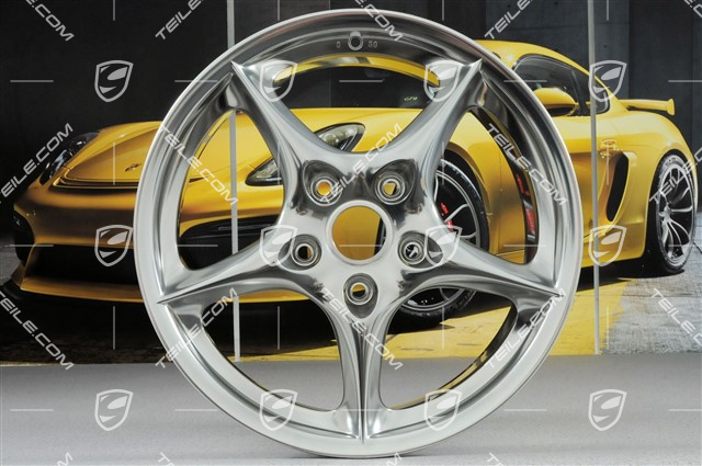 18" Carrera Felgensatz, 8J x 18 ET50 + 10J x 18 ET65, kugelstrahlpoliert, Jubiläumedition "40 Jahre 911"