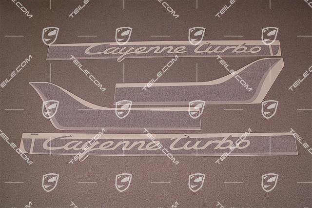 Dekorfolie / Aufkleber Schriftzug Satz, Klassiksilber-Metallic, Turbo Dekorfolie / Aufkleber Schriftzug Satz, Klassiksilber-Metallic, Turbo