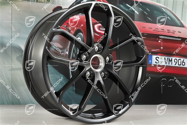 20" Felgensatz 718 Cayman GT4, Felgen 8,5J x 20 ET61 + 11J x 20 ET50, schwarz seidenmatt